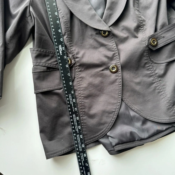 Cabi Work It Blazer Jacket graphite black gray double button women’s size 14‎ - Picture 7 of 12